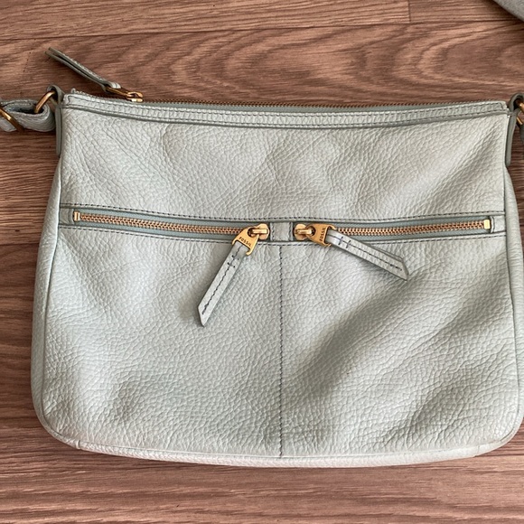 FOSSIL ERIN Leather Crossbody PURSE STYLE ZB5460 Eggshell BLUE - Picture 2 of 12
